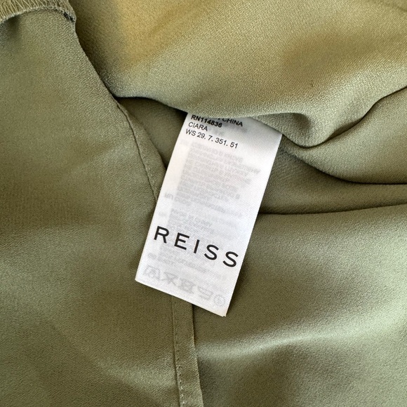 Reiss Green and Pink Long Sleeve Dress Animal Print, Luxury, Cocktail Party Sz 6 - Picture 13 of 14